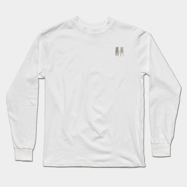 Paris Icons: Notre Dame Long Sleeve T-Shirt by buhloop.icons